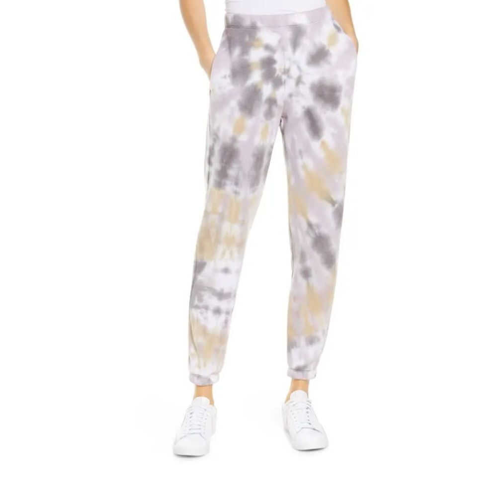 NEW OLI VIV Sara Tie Dye Joggers in Purple, Grey, and Tan - XS